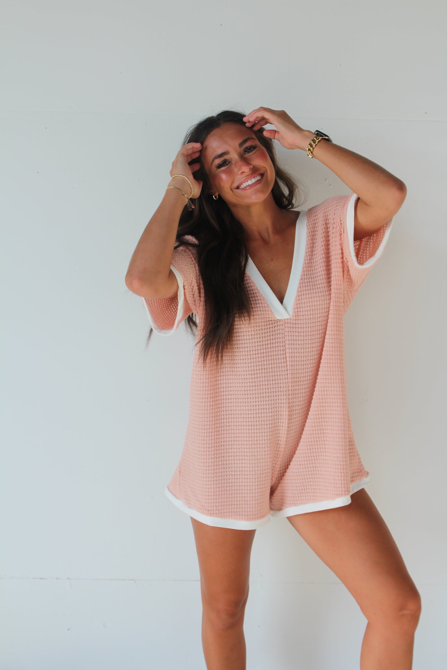 Waffle Knit Romper