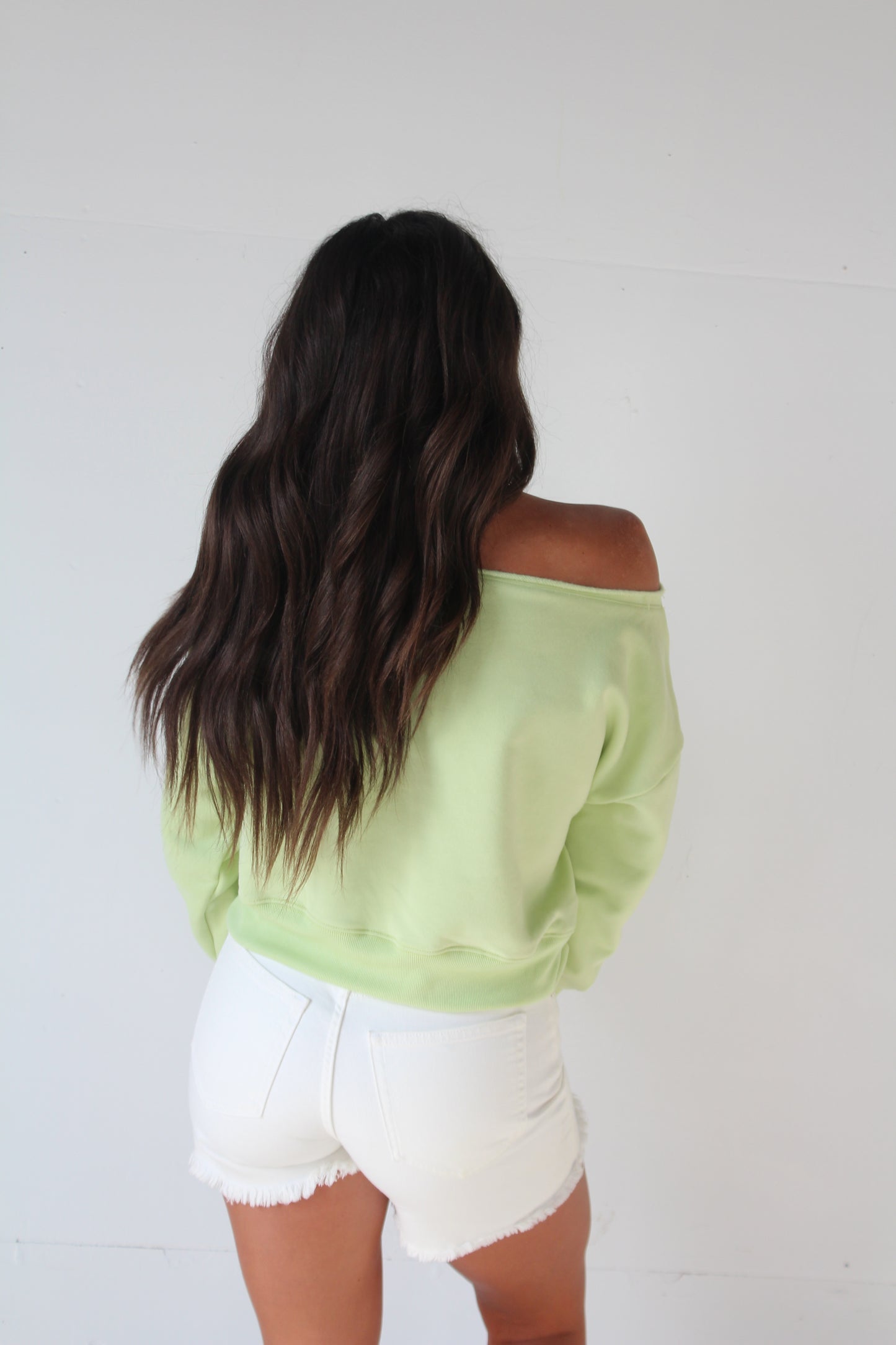 Lime Cut-out Sweatshirt