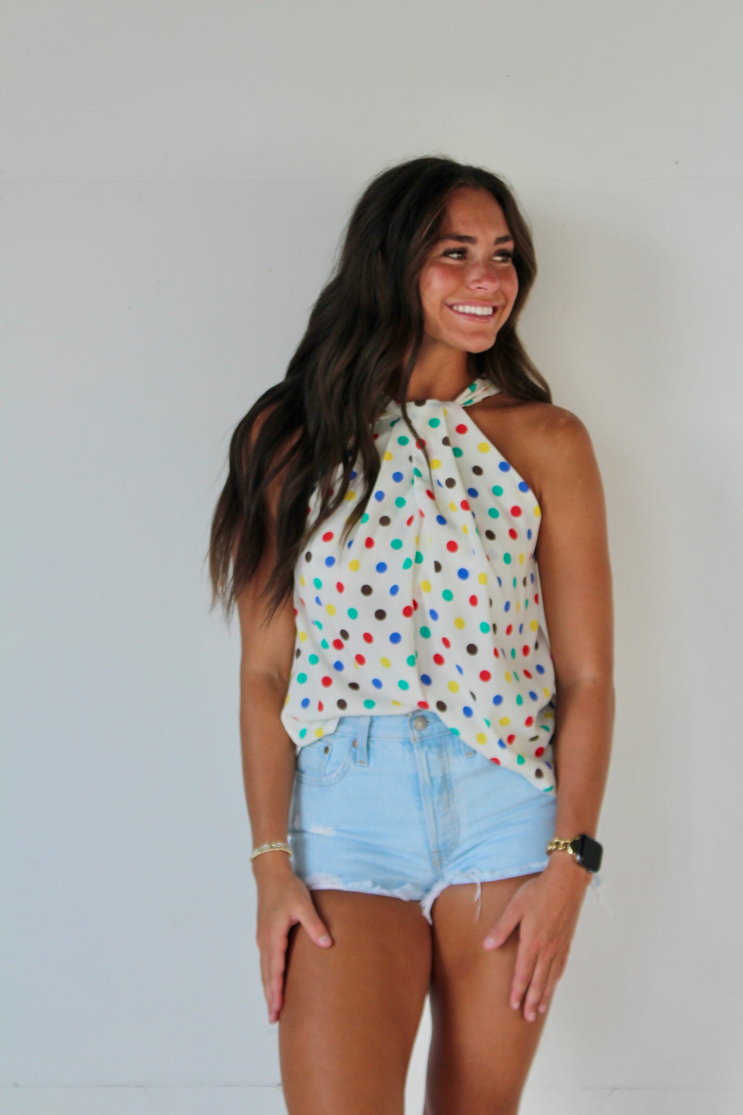 Polkadot Halter Top