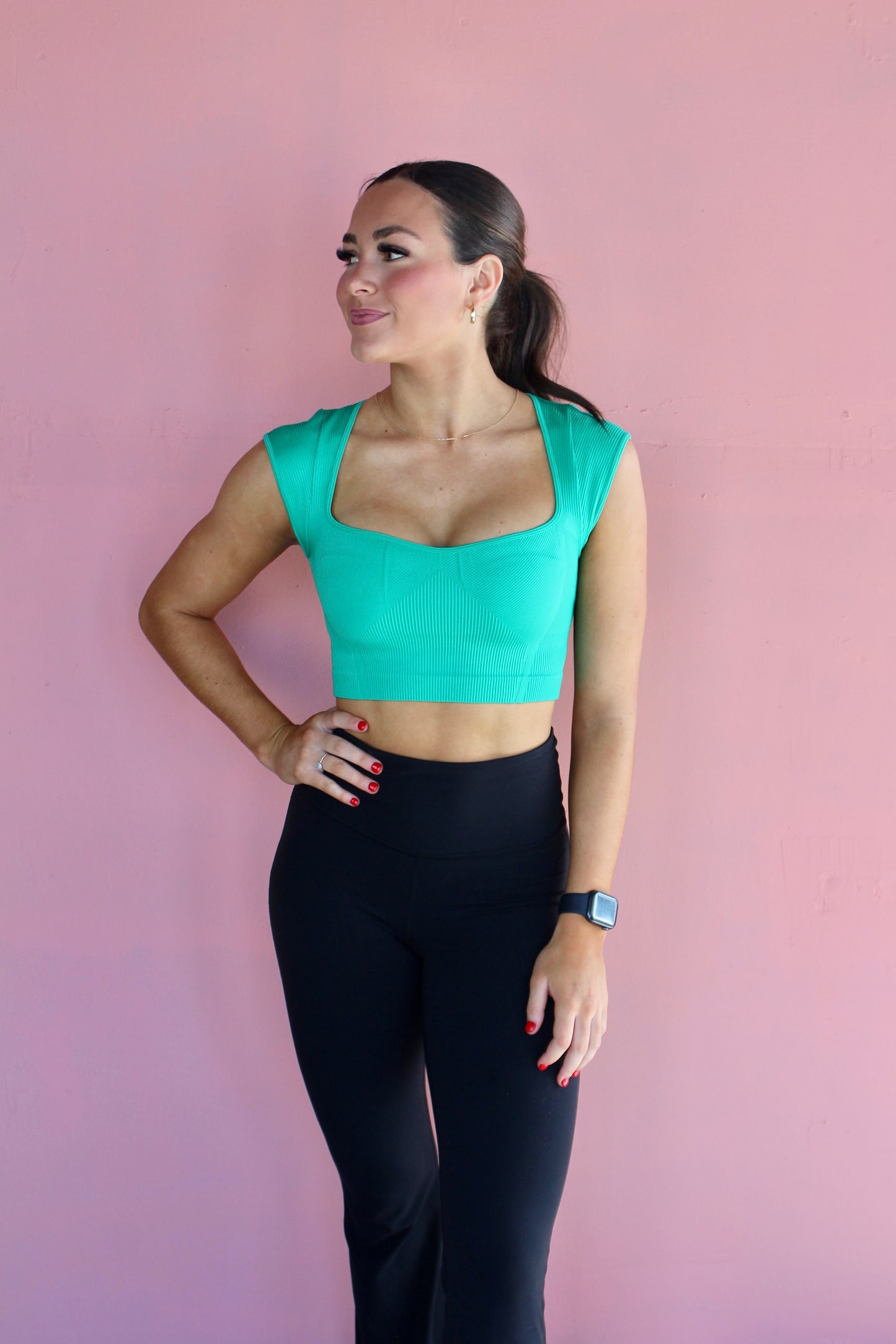 Bright Green Fit Me Top