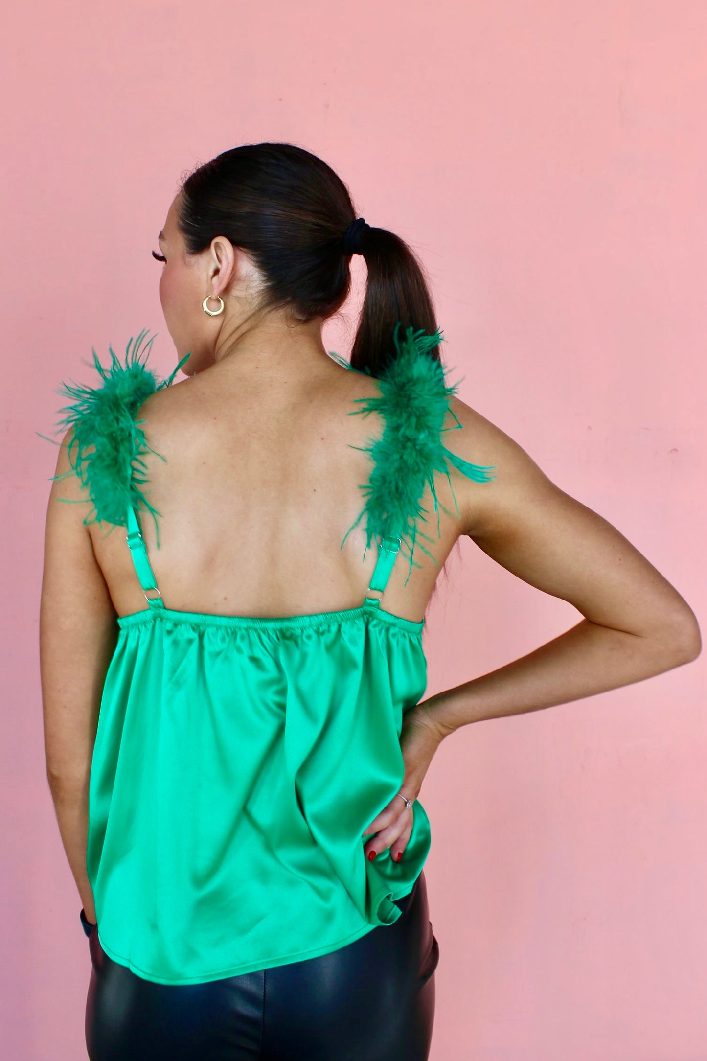 Green Feather Top